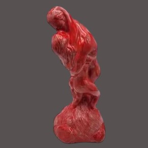 Vintage MCM  Lovers Embrace Man Woman Ceramic Statue Bohemian Hippy  Free Love - Picture 2 of 8